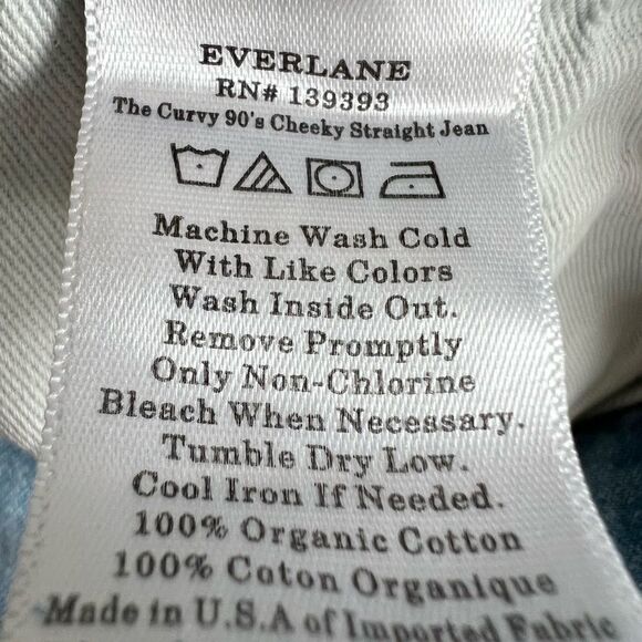 Everlane The Curvy 90’s Straight High Rise Ankle Jeans New Size 24 - Picture 6 of 14